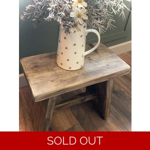 Rustic Farmhouse Cottage Wooden Stool